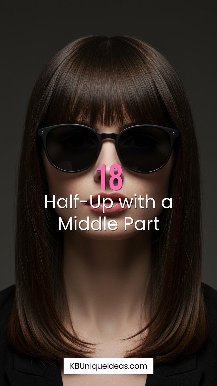 Half-Up with a Middle Part