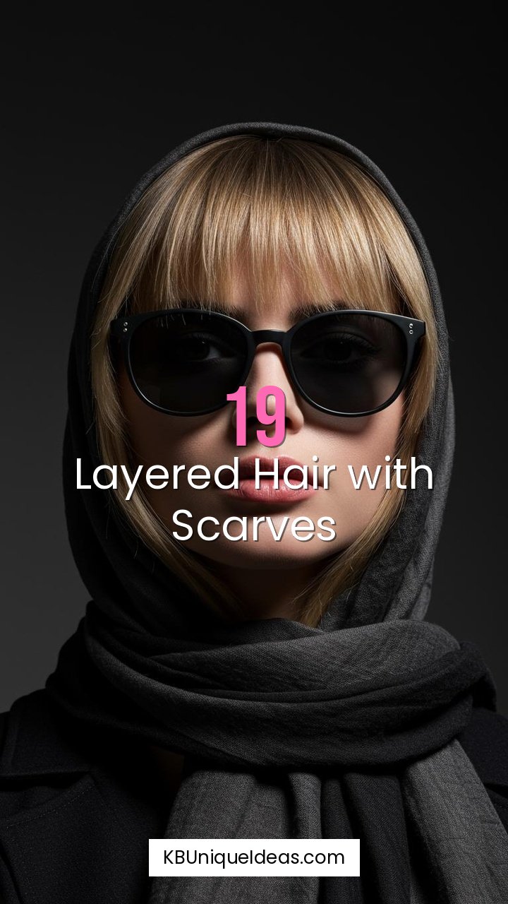 Layered Hair with Scarves