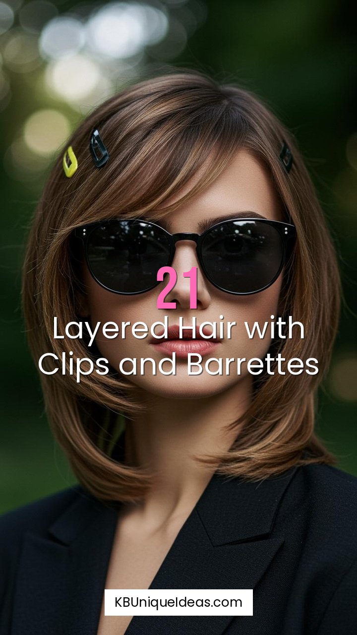 Layered Hair with Clips and Barrettes