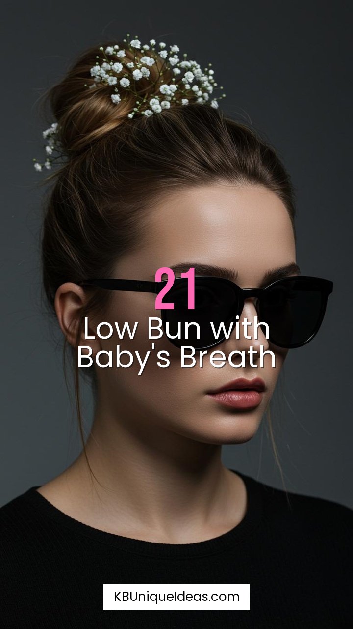 Low Bun with Baby's Breath