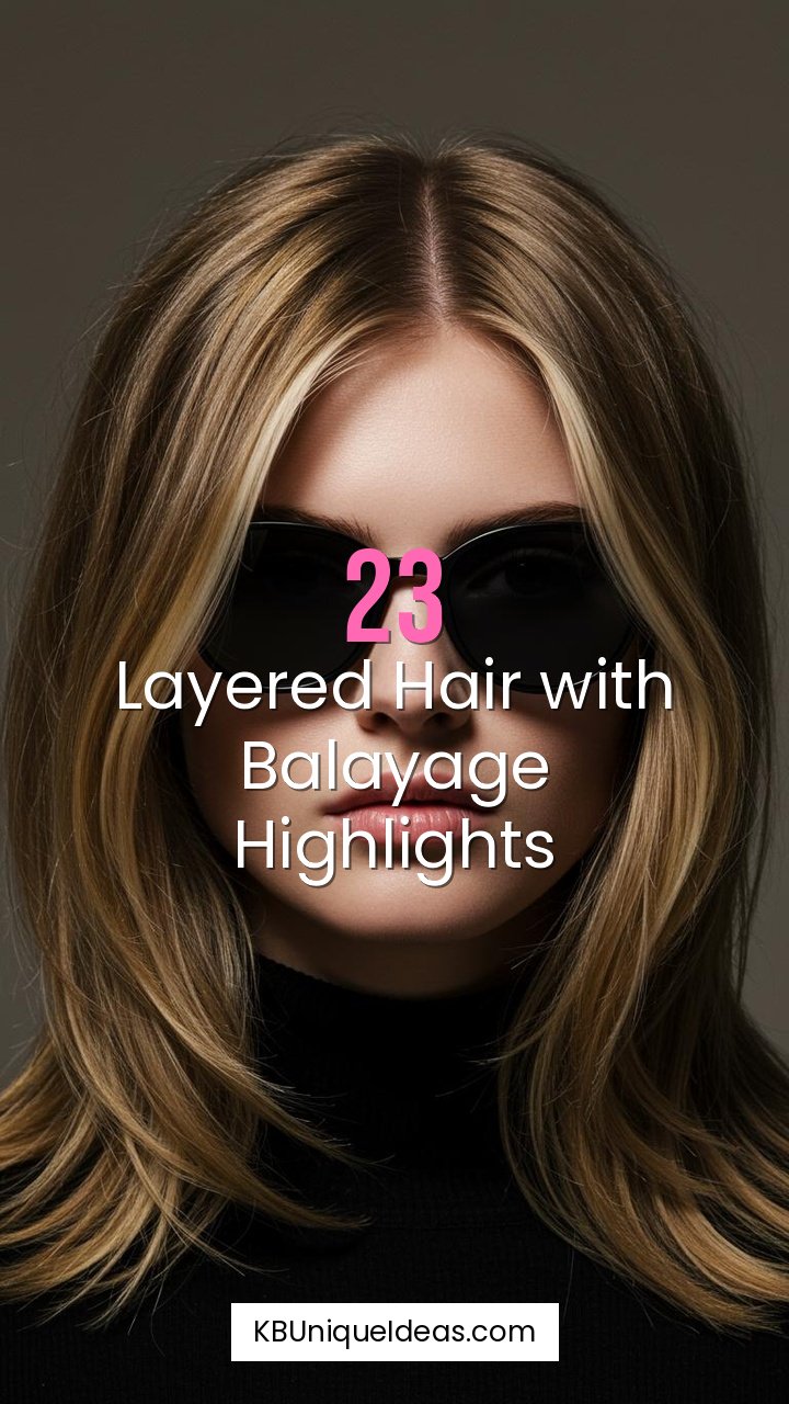 Layered Hair with Balayage Highlights