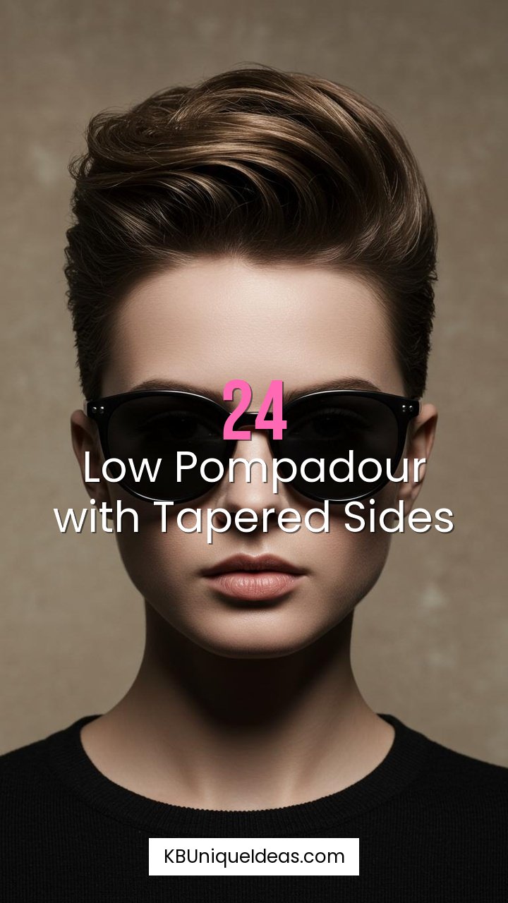 Low Pompadour with Tapered Sides