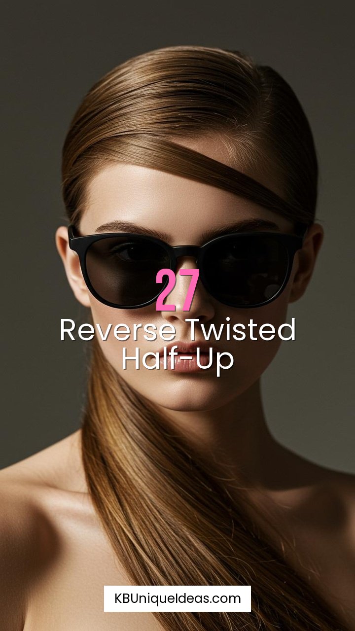 Reverse Twisted Half-Up