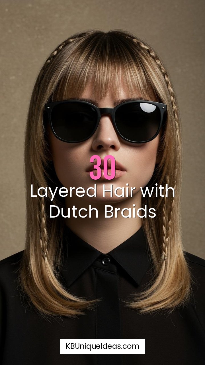Layered Hair with Dutch Braids