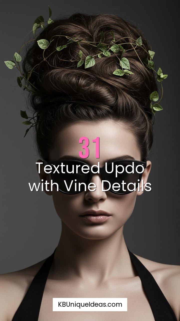 Textured Updo with Vine Details