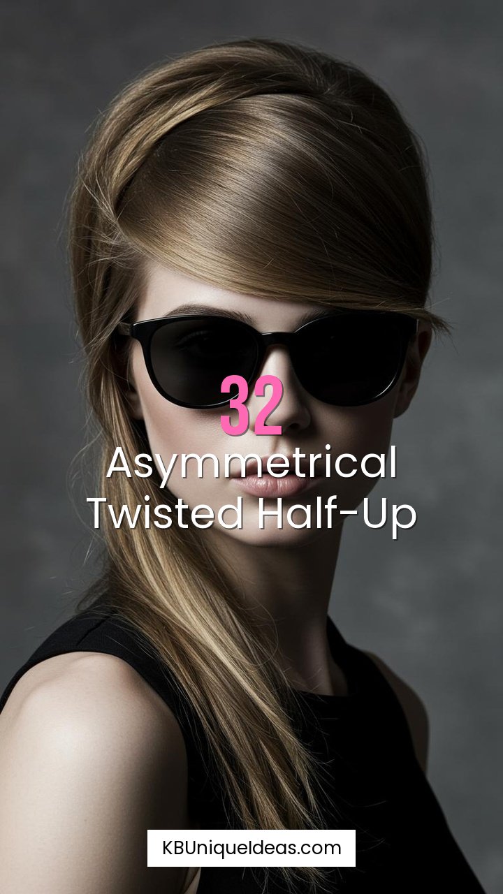Asymmetrical Twisted Half-Up