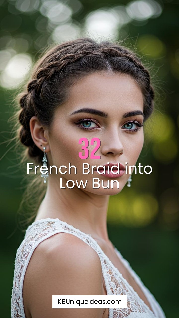 French Braid into Low Bun