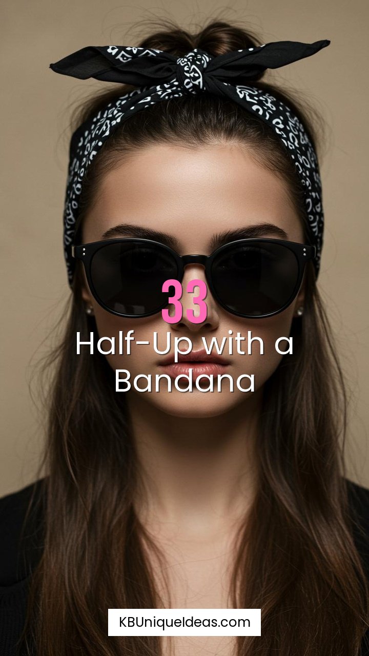 Half-Up with a Bandana