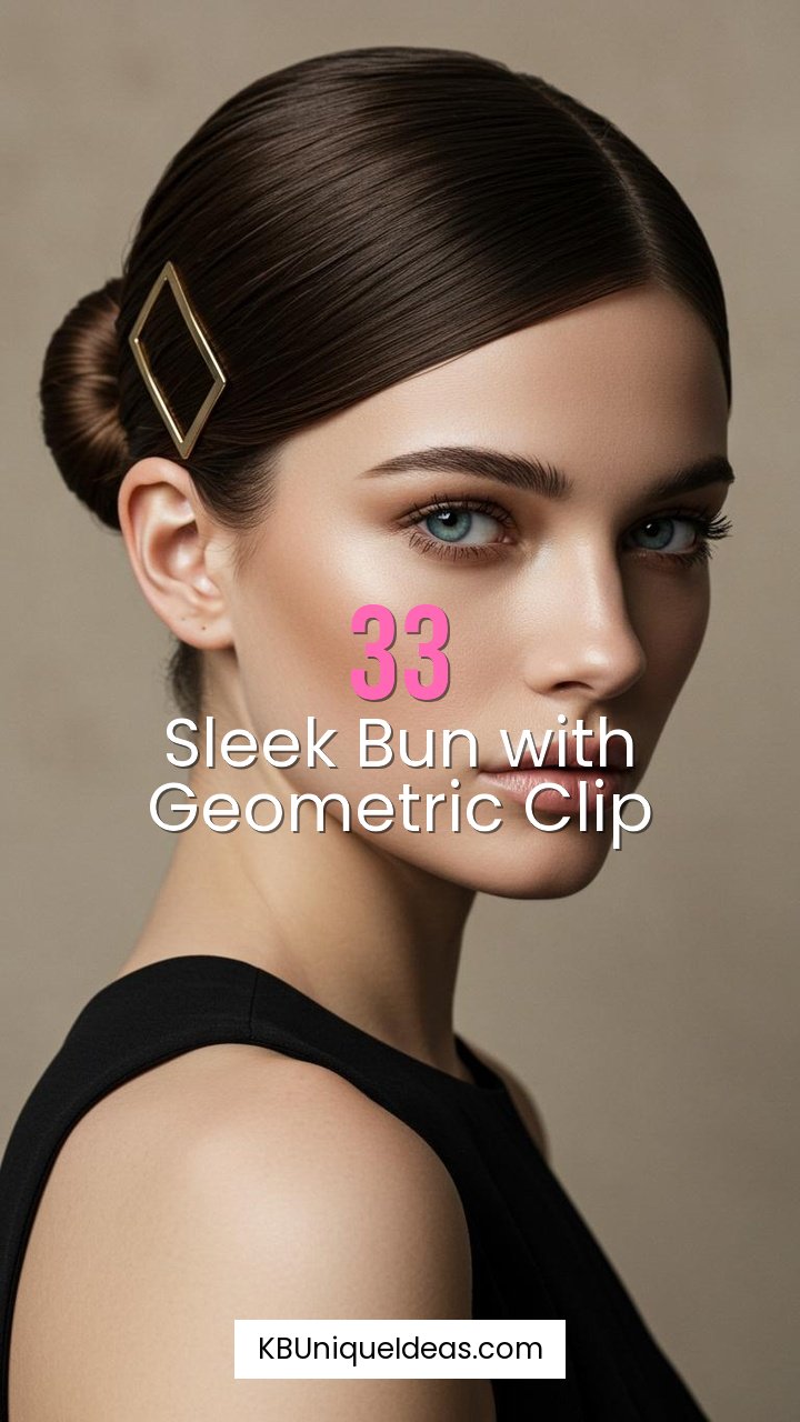 Sleek Bun with Geometric Clip