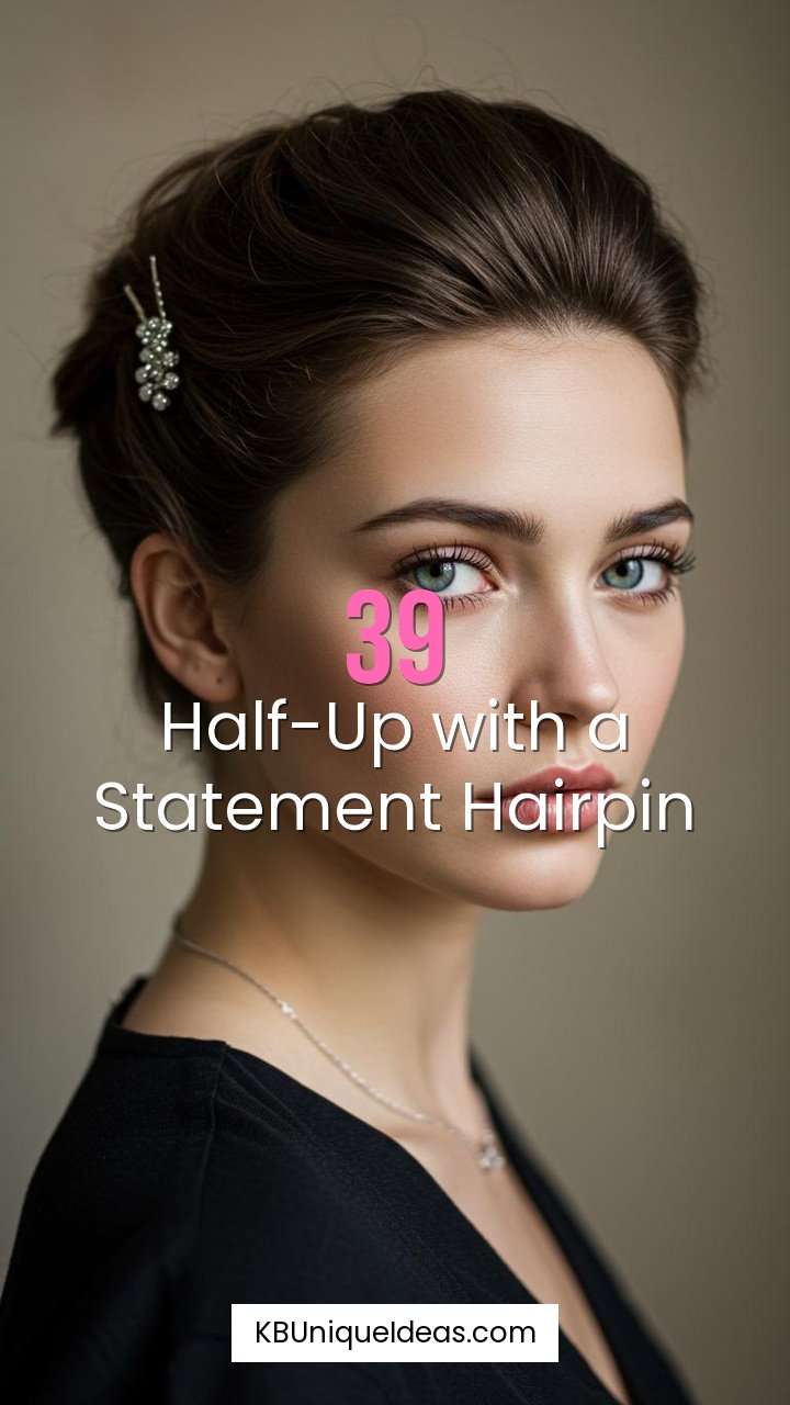 Half-Up with a Statement Hairpin
