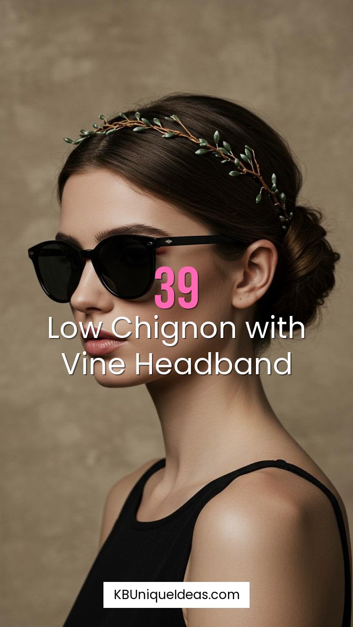 Low Chignon with Vine Headband