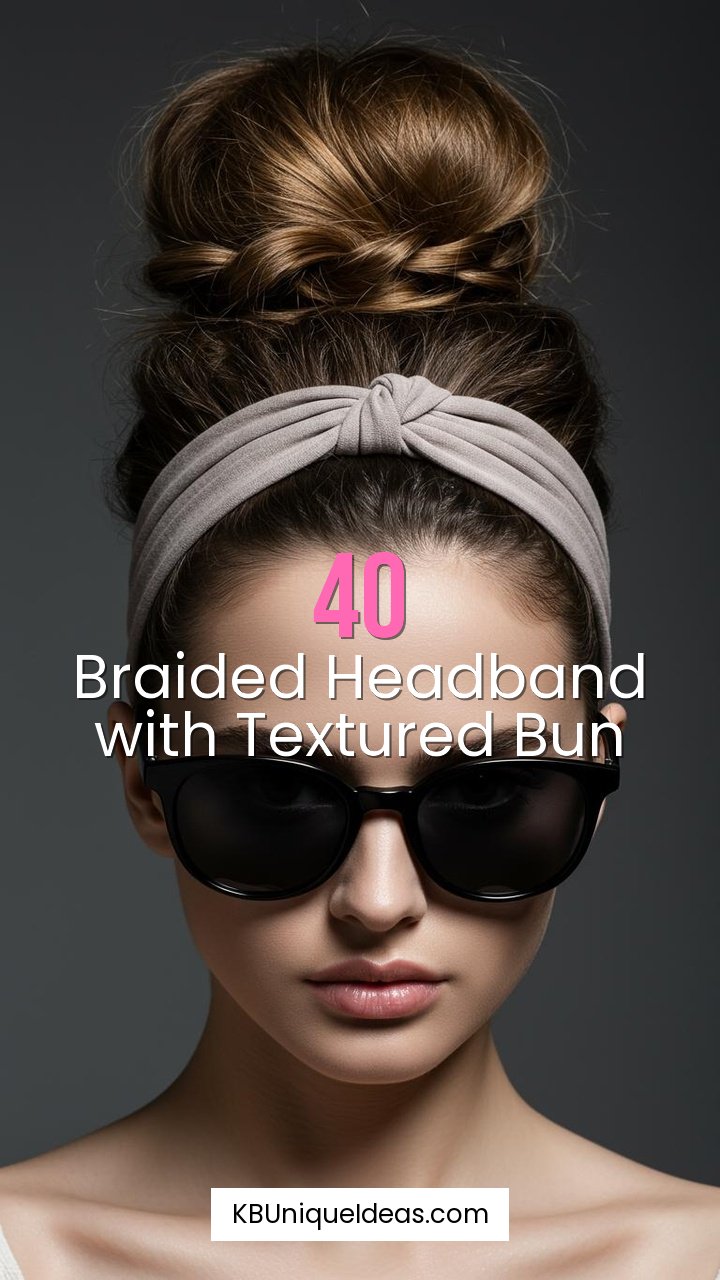 Braided Headband with Textured Bun