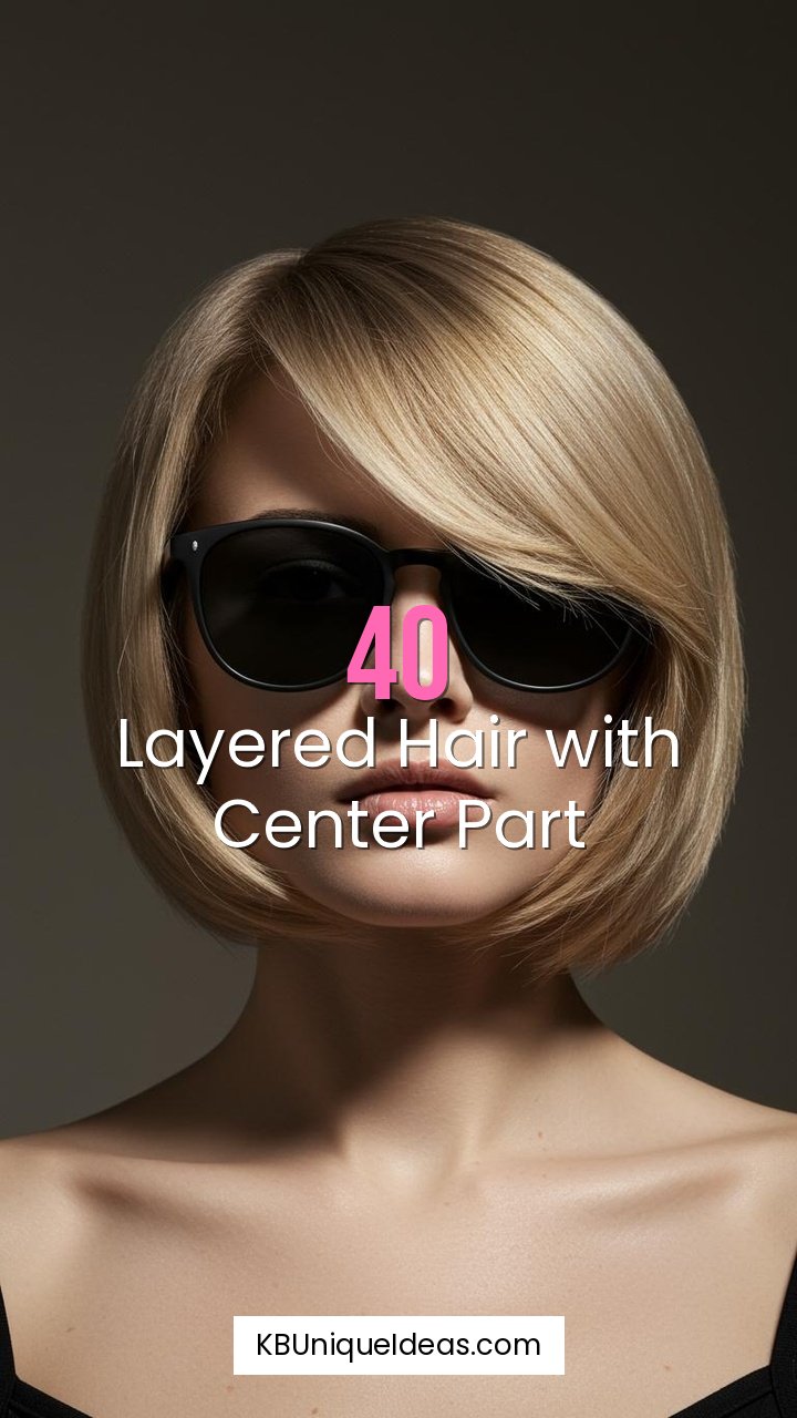 Layered Hair with Side Part