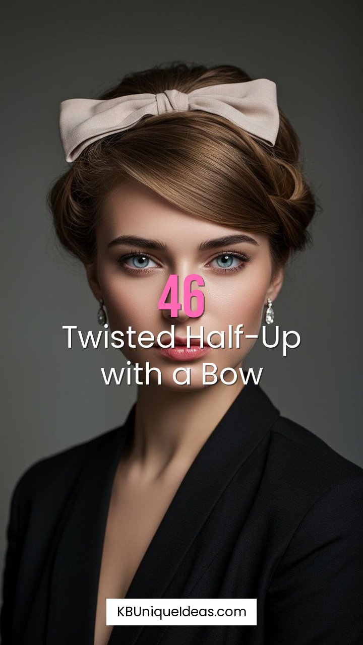 Twisted Half-Up with a Bow