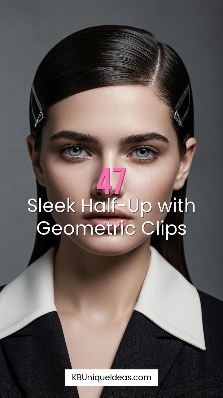 Sleek Half-Up with Geometric Clips
