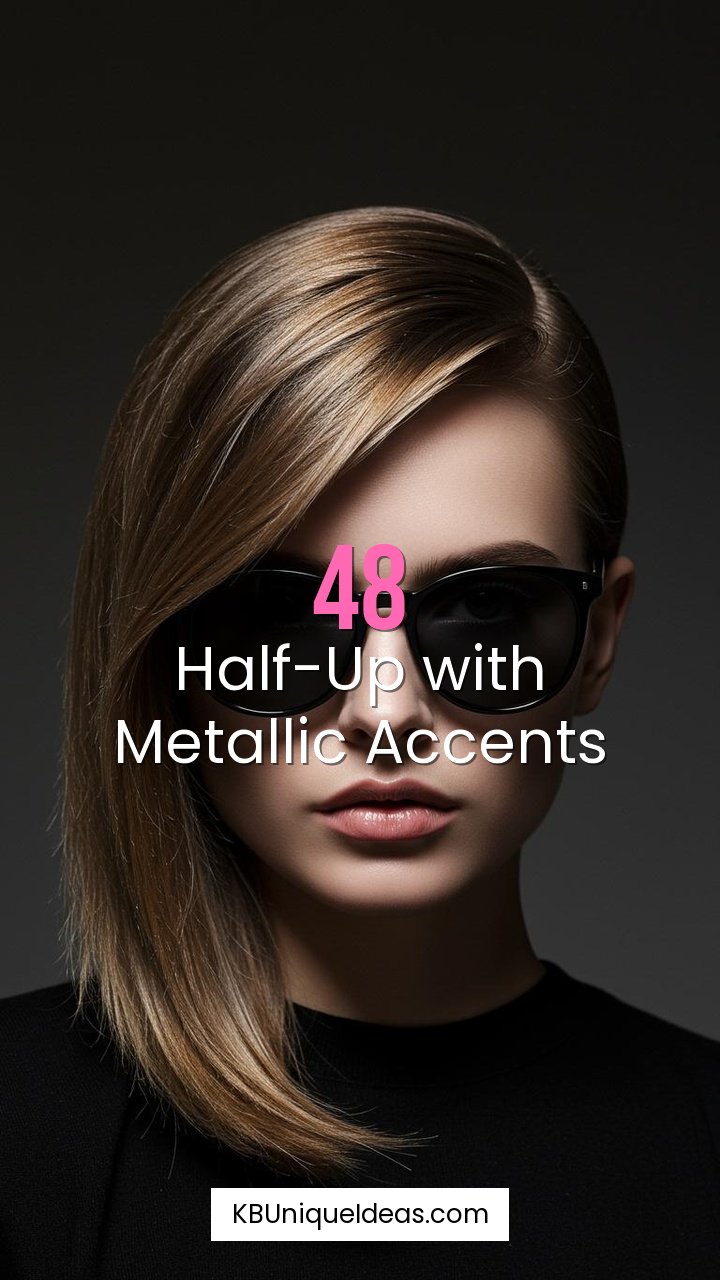 Half-Up with Metallic Accents