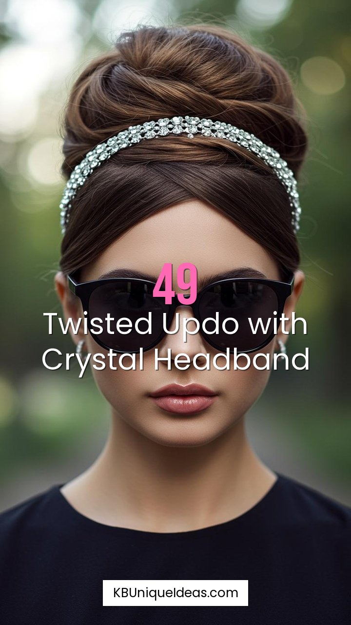 Twisted Updo with Crystal Headband