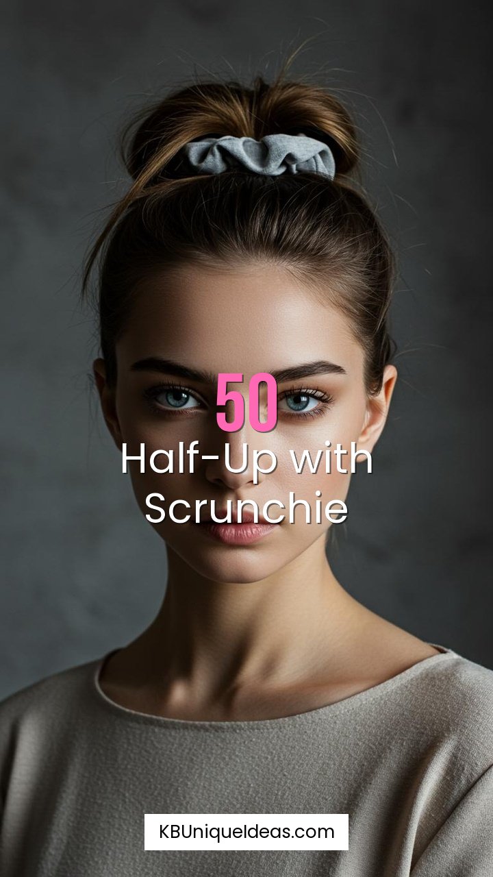 Half-Up with Scrunchie