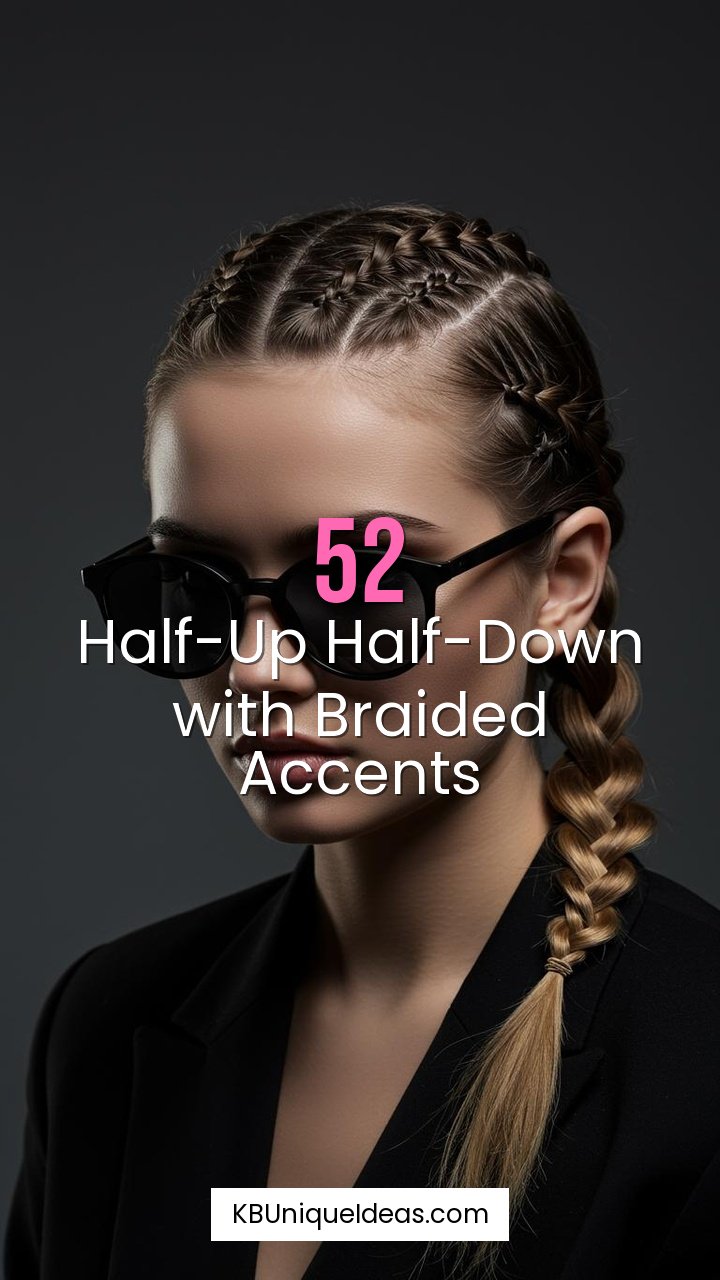 Half-Up Half-Down with Braided Accents