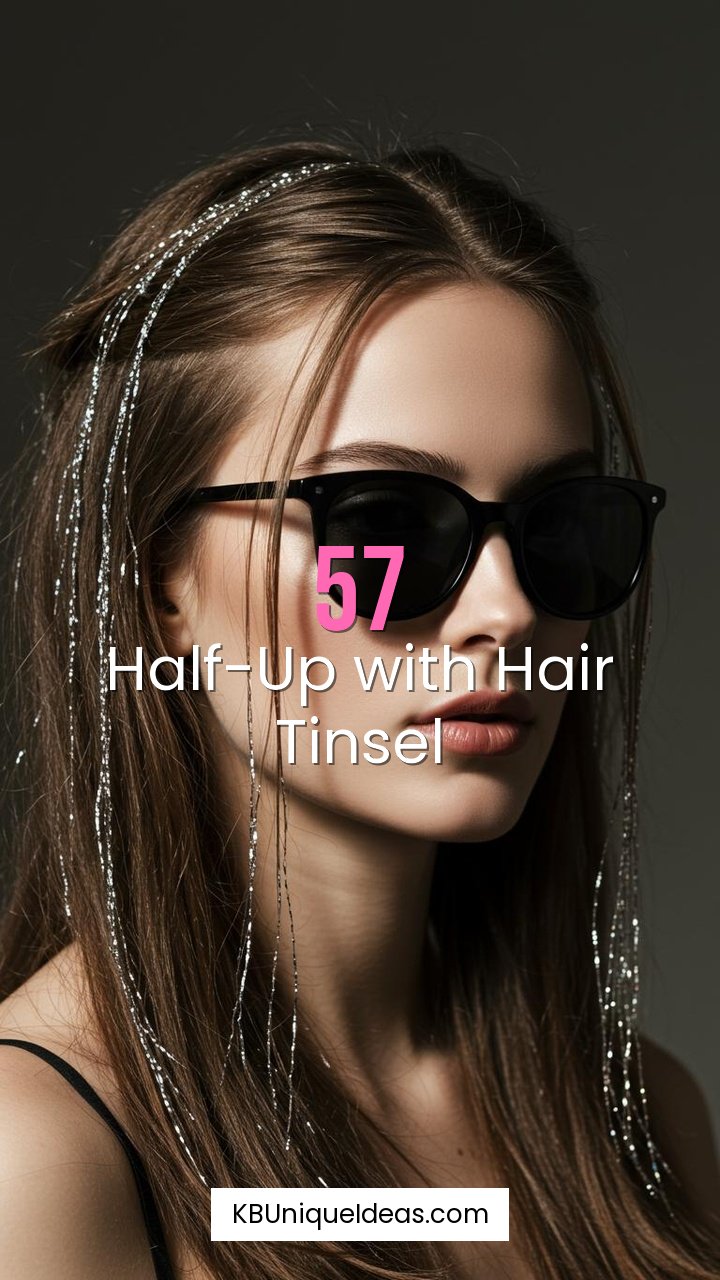 Half-Up with Hair Tinsel