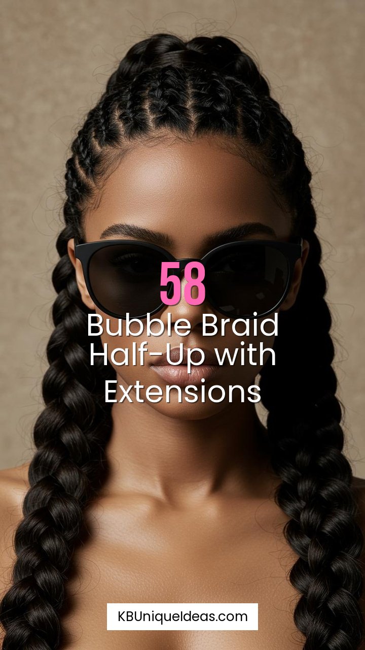 Bubble Braid Half-Up with Extensions