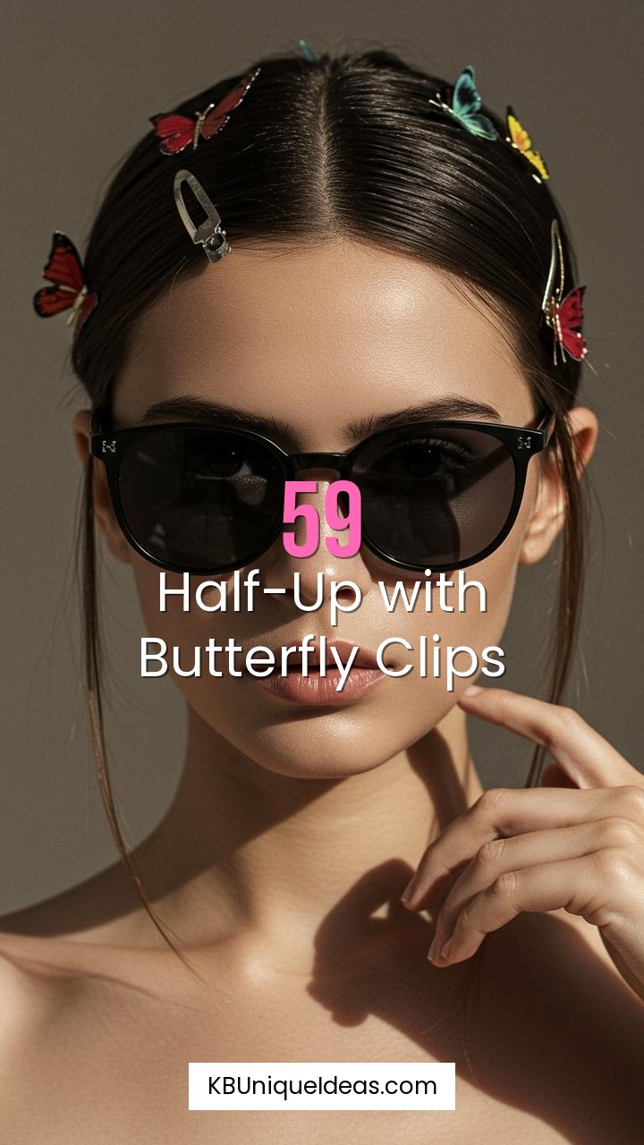 Half-Up with Butterfly Clips
