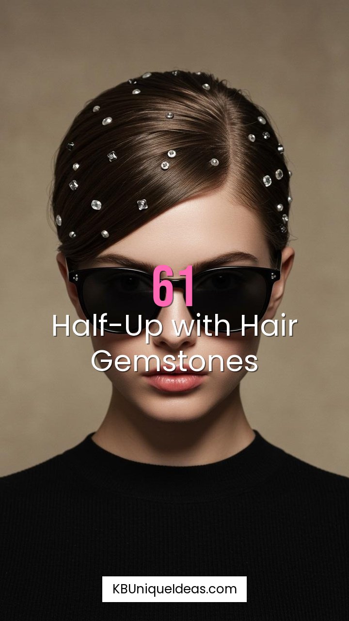 Half-Up with Hair Gemstones