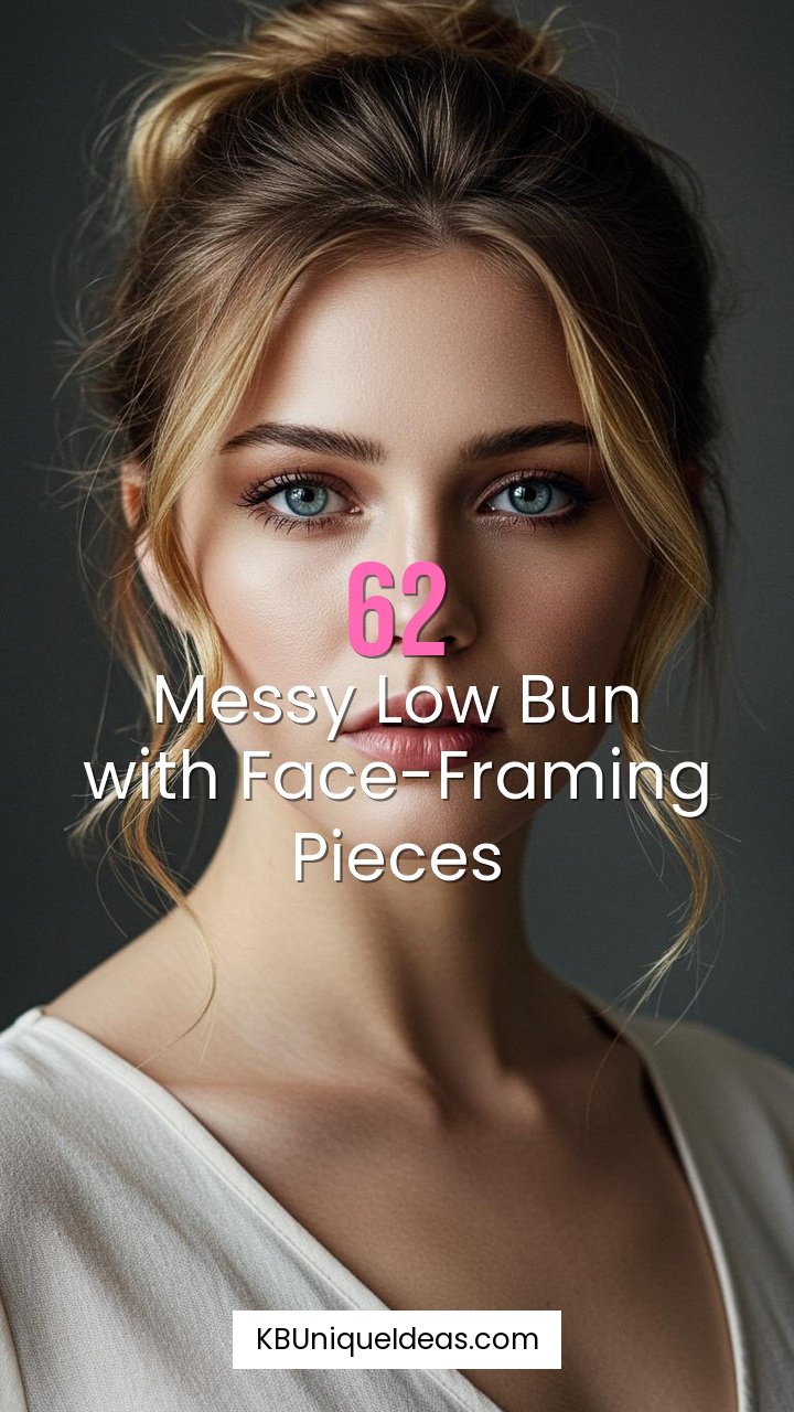 Messy Low Bun with Face-Framing Pieces