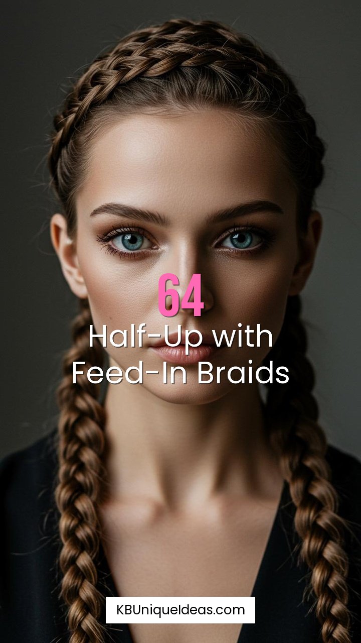 Half-Up with Feed-In Braids