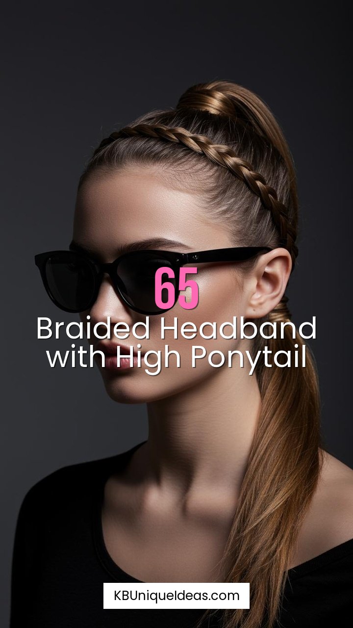 Braided Headband with High Ponytail