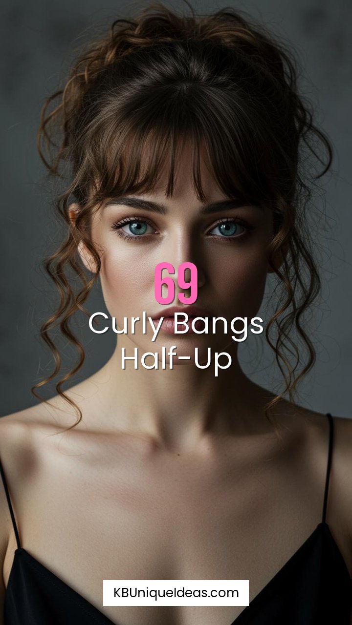 Curly Bangs Half-Up