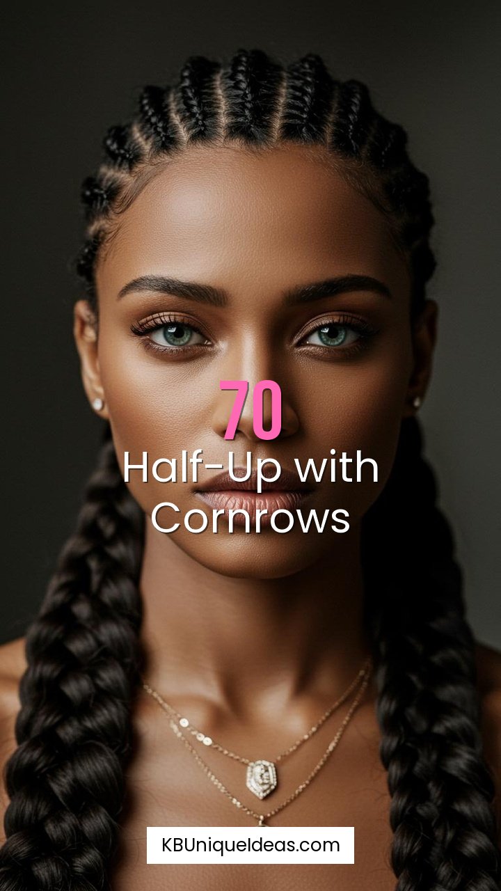 Half-Up with Cornrows