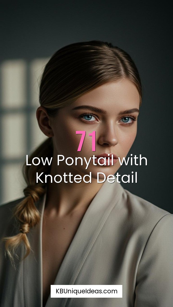 Low Ponytail with Knotted Detail