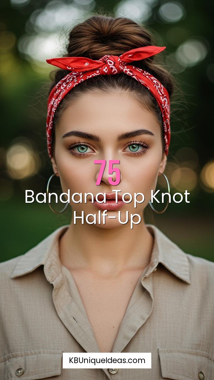 Bandana Top Knot Half-Up