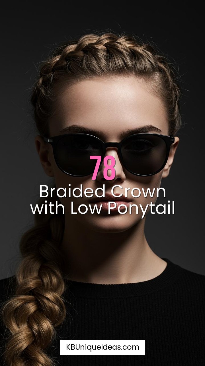 Braided Crown with Low Ponytail