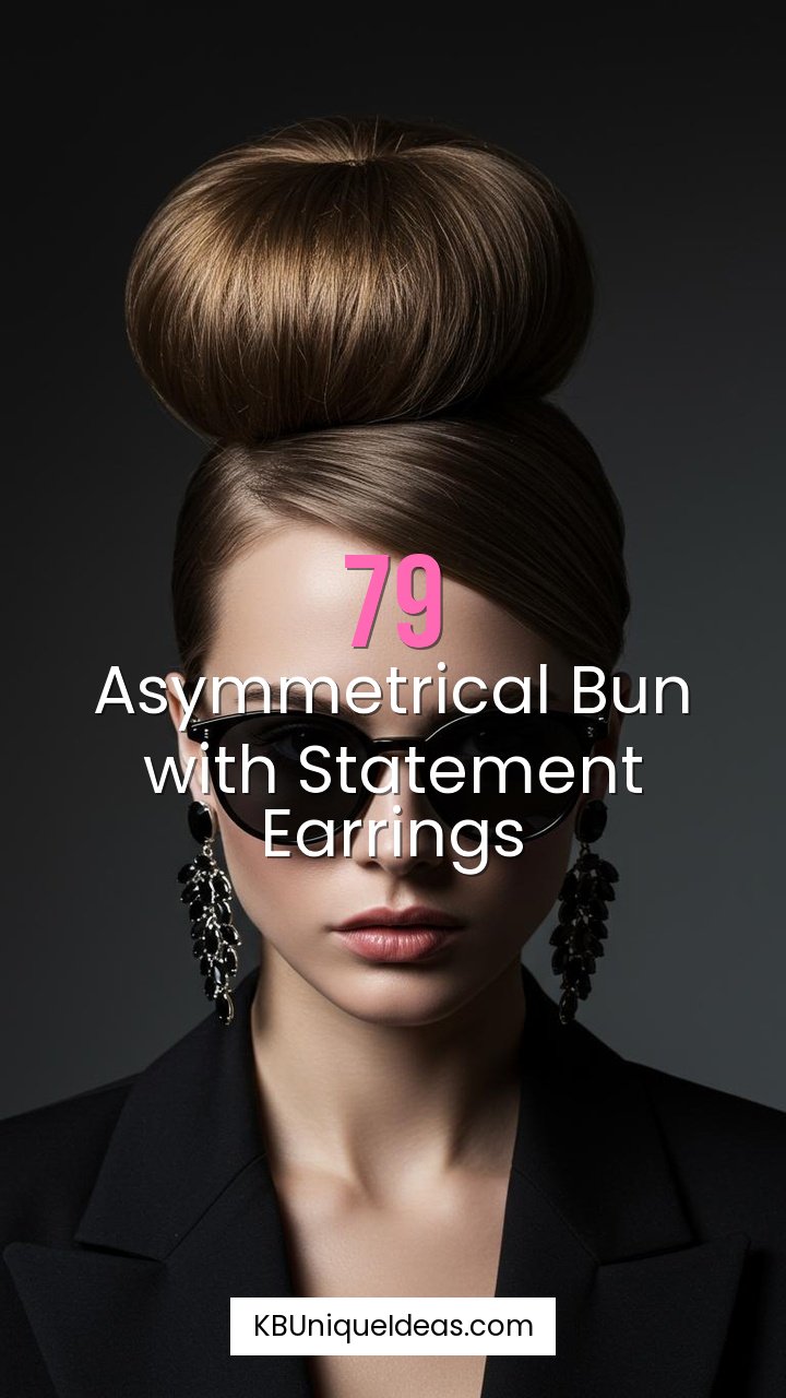 Asymmetrical Bun with Statement Earrings
