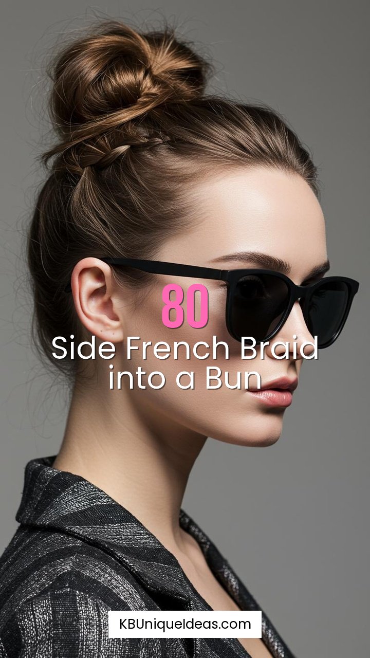 Side French Braid into a Bun
